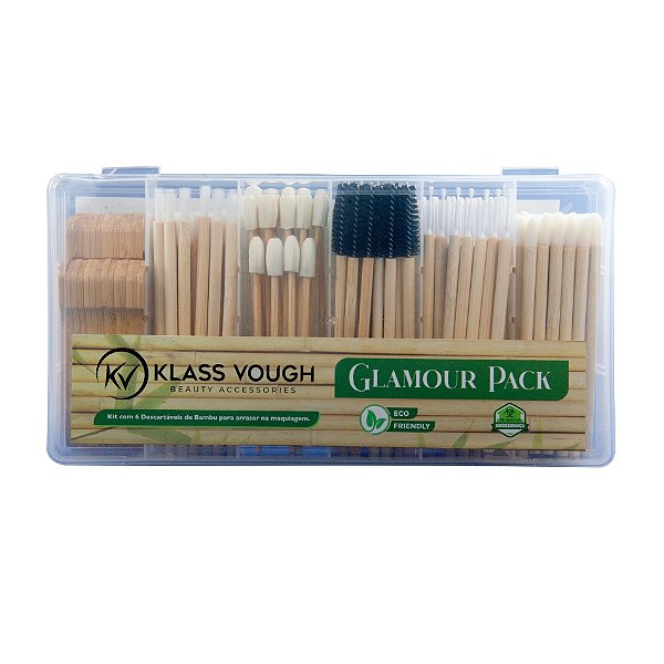 Kit de Descartáveis para Maquiagem em Bambu - Glamour Pack Com 150 un. - DMK-150