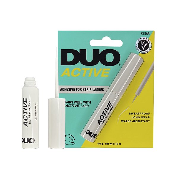 Cola DUO Active Transparente com Pincel Delineador 3,5g