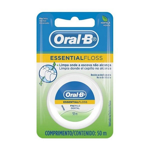 Fio Dental Encerado Essential Floss Menta - Oral-B