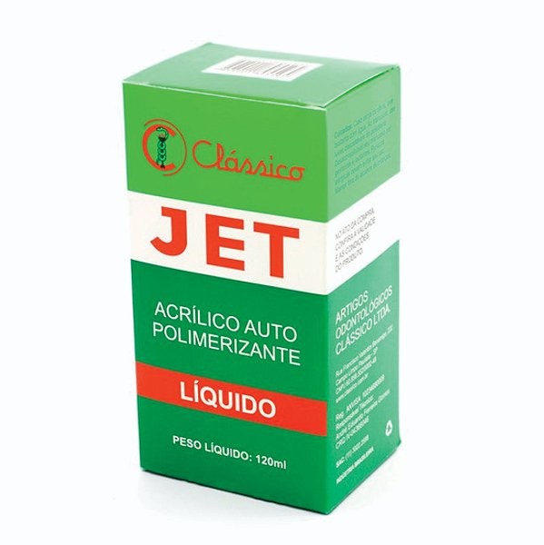 Resina Acrílica Autopolimerizável Jet Líquido 120ml  - Clássico