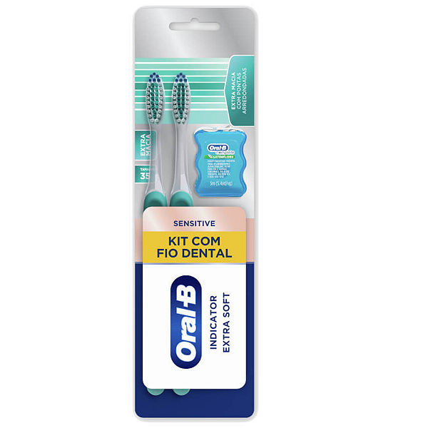 Escova Dental Indicator Extra Soft Kit - Oral-B