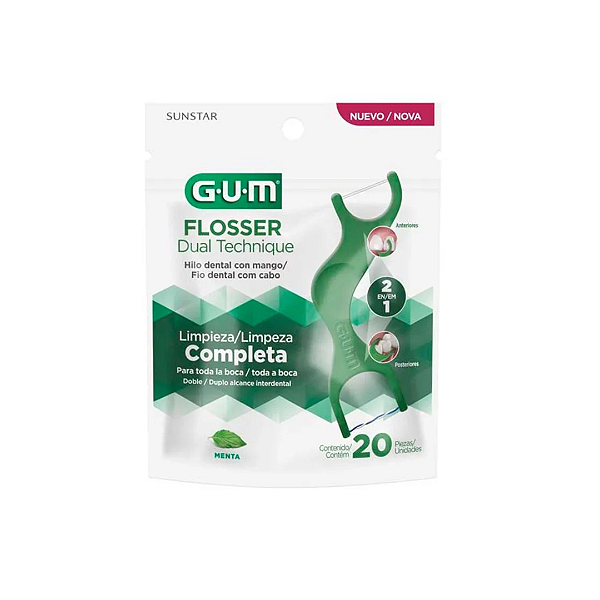 Fio Dental Flosser Dual Technique - Gum