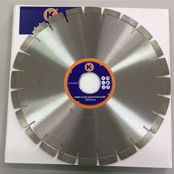 Serra Diamantada Silenciosa 350mm Ouro para Granito Lss2