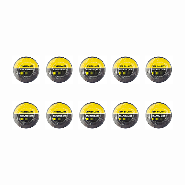 Fita Isolante Antichama Preto 18mmx5m - 10und
