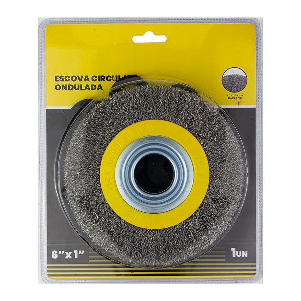 Escova Circular Arame Ondulado Esmerilhadeira - 6"x1"