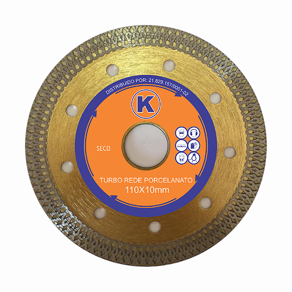 Disco Turbo Rede para Porcelanato 110x10mm Com Flange