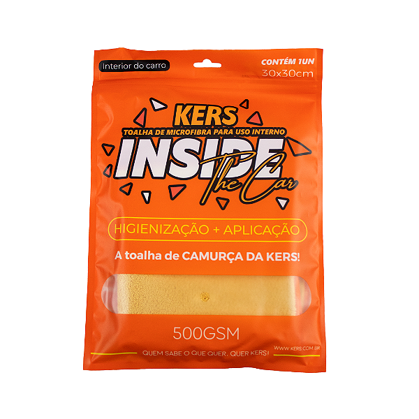 KERS INSIDE THE CAR (INTERIOR DO CARRO) TOALHA DE MICROFIBRA 30X30CM 500GSM PARA HIGIENIZACAO E APLI