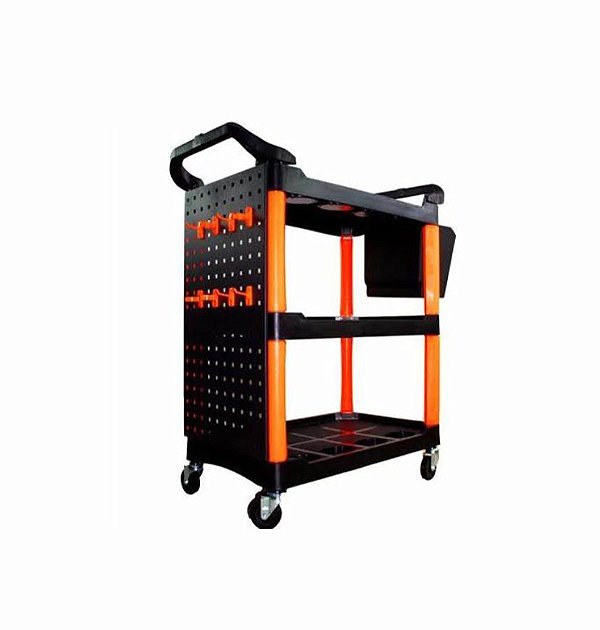 KERS CARRINHO PARA FERRAMENTAS HERCULES PRETO E LARANJA - 1 CESTO