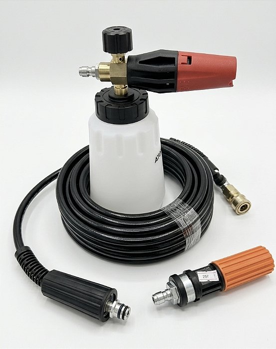 KIT SNOW FOAM COM MANGUEIRA DE 10 METROS E BICO DE ESGUICHO