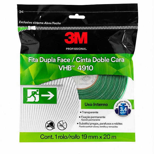 3M FITA DUPLA FACE VHB4910 19X20M 3M TRANSP