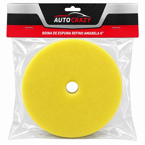 AUTOCRAZY BOINA DE ESPUMA REFINO AMARELA 6 POL