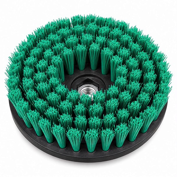 AUTOCRAZY ESCOVA ROTATIVA ESTOFADOS 120MM VERDE CERDAS MACIA