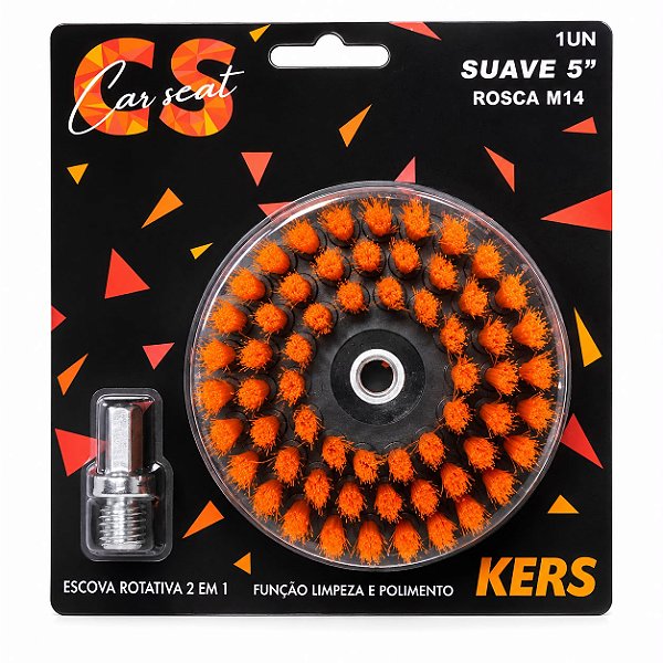 KERS ESCOVA ROTATIVA CS CAR SEAT 2 EM 1 SUAVE 5" FURADEIRA E POLITRIZ