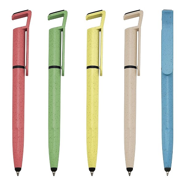 Caneta Fibra de Bambu Bella Touch com Suporte