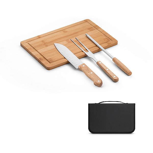 O Kit churrasco 4 peças Gout