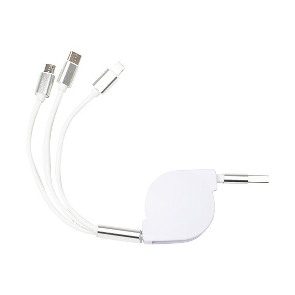 Cabo USB Retrátil 3 em 1 Vegal