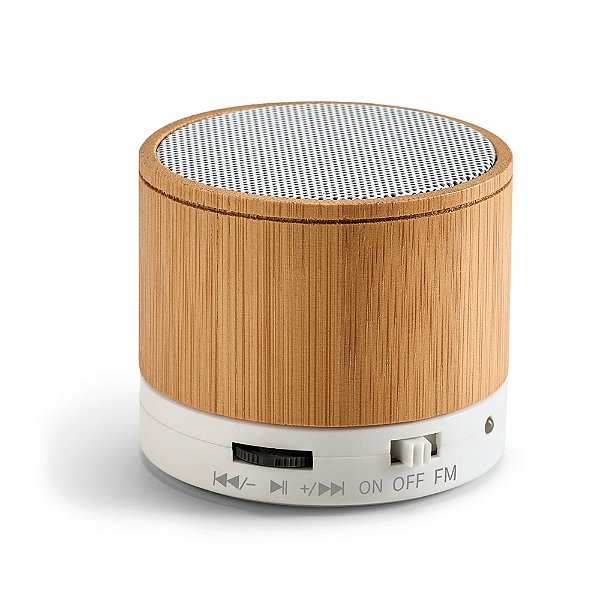 Caixa de Som e Rádio em bambu Faure
