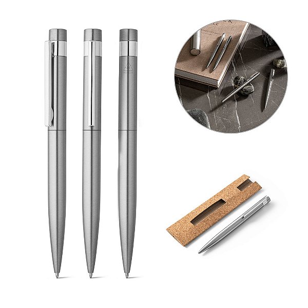 Esferográfica twist em aço inox reciclado Twista
