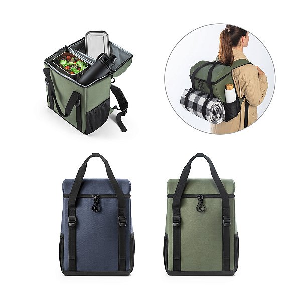 Mochila térmica acolchoada em poliéster reciclado Chillr