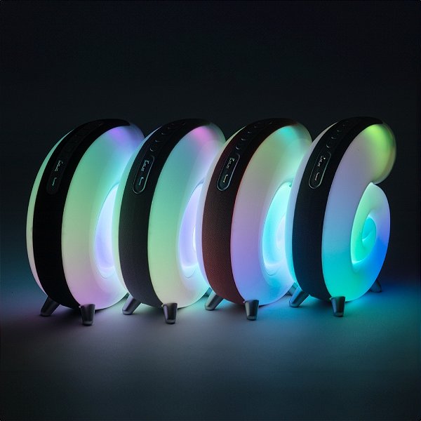Caixa de Som Multimídia TWS com Luminária RGB Monaco