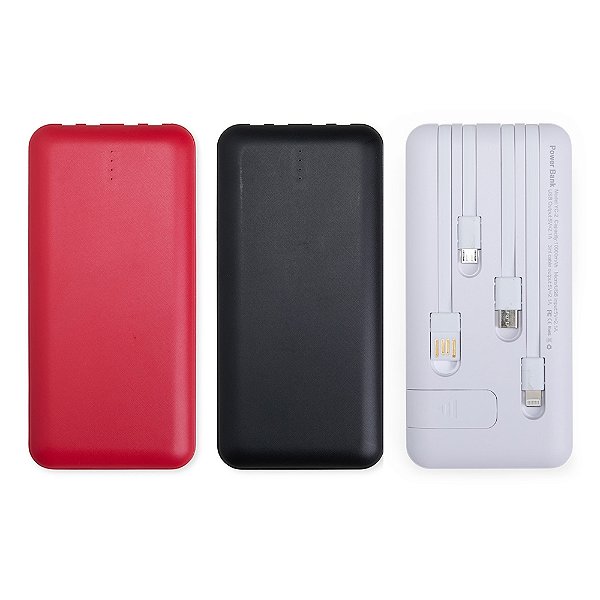 Power Bank 10.000mAh com Lanterna e Multissaídas Agrinio