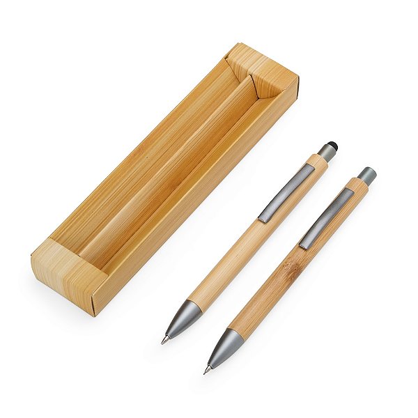 Kit Ecológico Caneta e Lapiseira Bambu Niagara