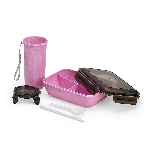 Kit Copo e Marmita Fibra de Bambu Patagônia