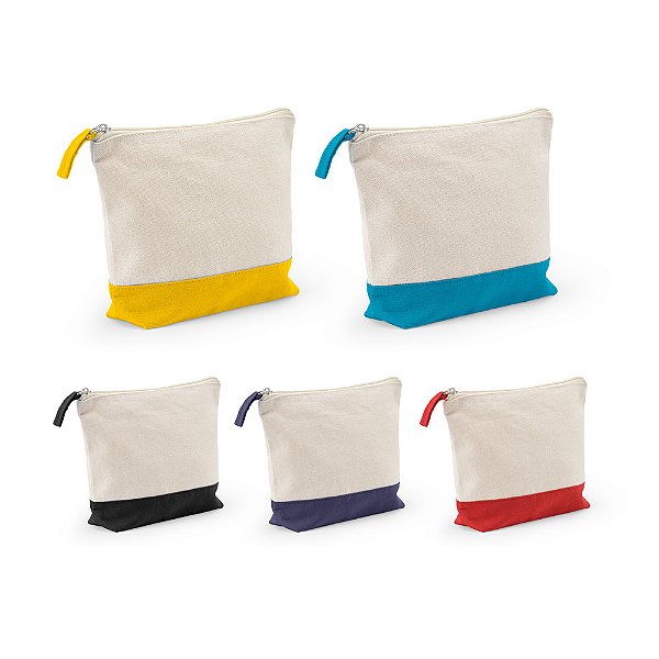 Necessaire para cosméticos 100% algodão bicolor Santarém