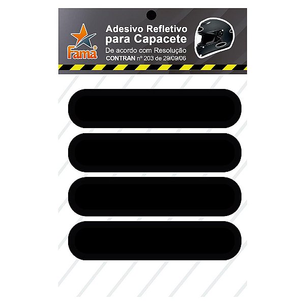 Adesivo Refletivo P/ Capacete, Moto, Carro E Bicicleta- Cores Branco ou Preto