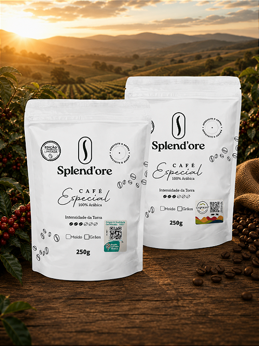 Queridinhos de Minas: Kit Especial com 2 Cafés em Grãos Seletos Splend'ore