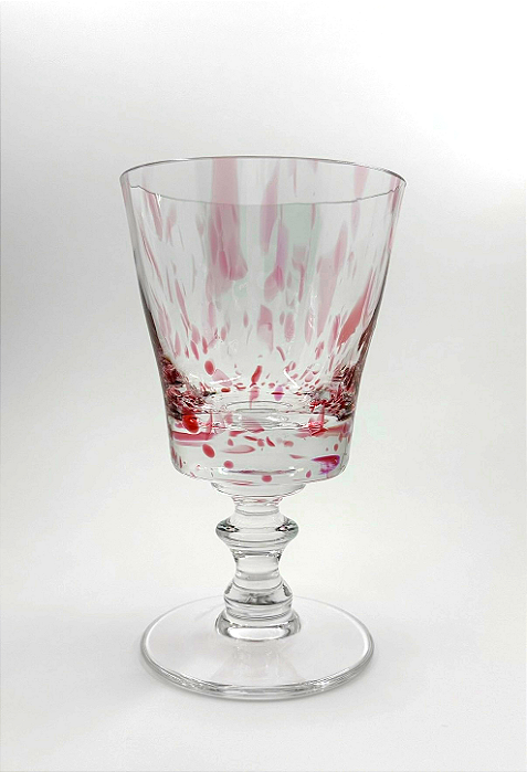 Jogo de 6 Taças Cristal Murano Rosa
