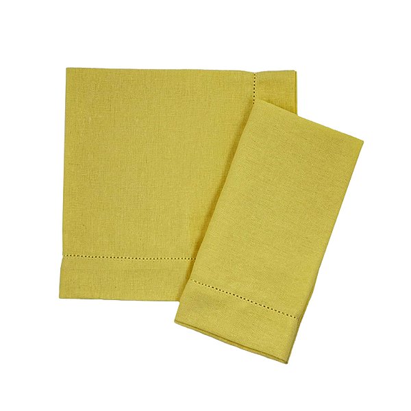 Guardanapo Linho Rústico Amarelo Bebê