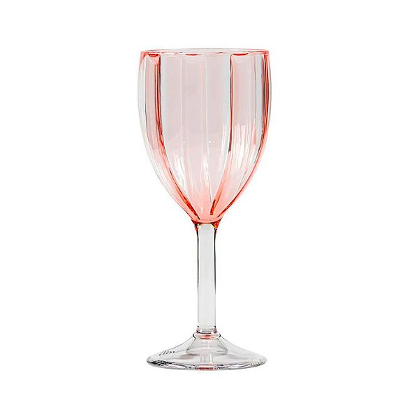 Taça Acrílico Vermelho Listrada