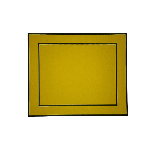 Lugar Americano Minimal Amarelo Bordado Verde Musgo