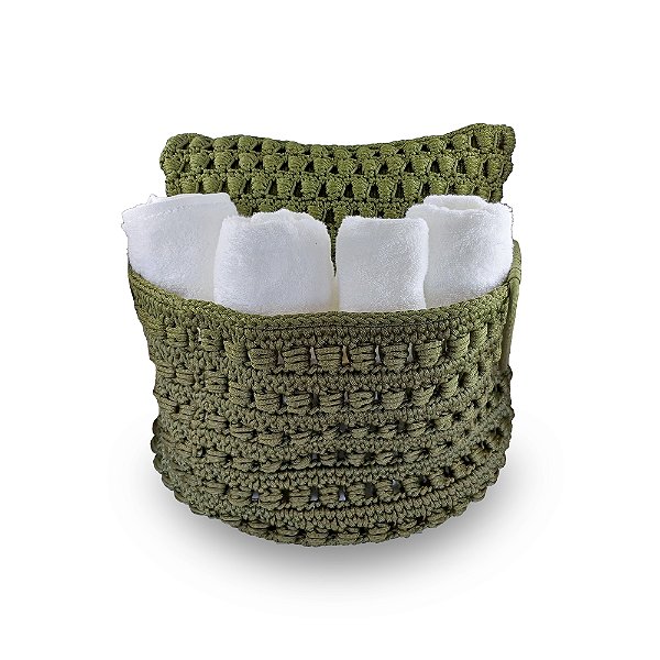 Cesto Cozumel Verde Musgo 50x35 - Sem armação