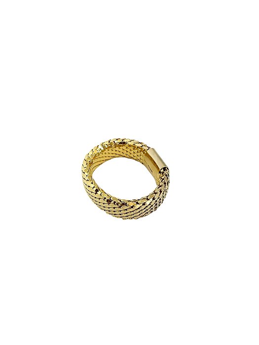 Argola Bulgari Dourada Para Guardanapo