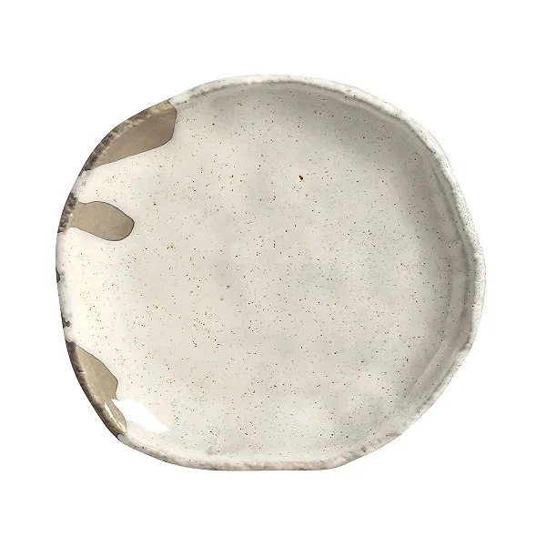 Conjunto Com 4 Pratos De Sobremesa Orgânico Eco Pampa Ø19cm