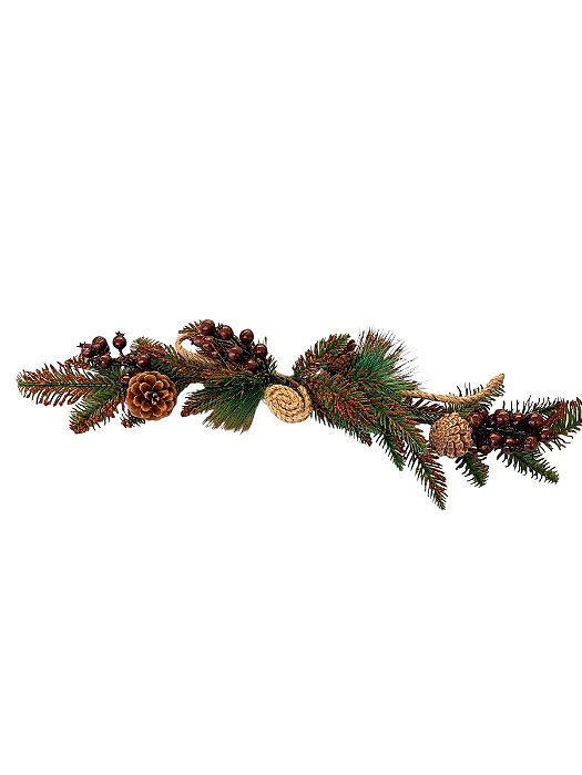 Enfeite Arranjo Rústico Decor Pinhas 55 CM Natal