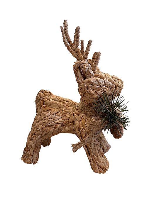 NATAL RENA PALHA EM PE 17X9X18CM