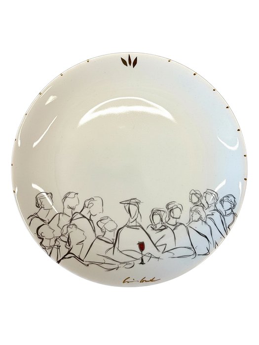 Conj. 4 Pratos Rasos Santa Ceia Com Ouro