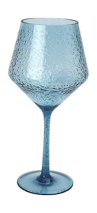 Taça Drink Acrílico Bolhas Azul 650ml