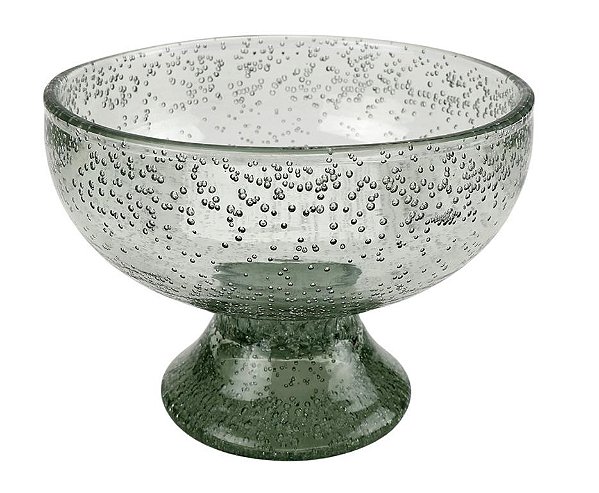 Taça Sorvete Acrílico Bolhas Verde 440ml