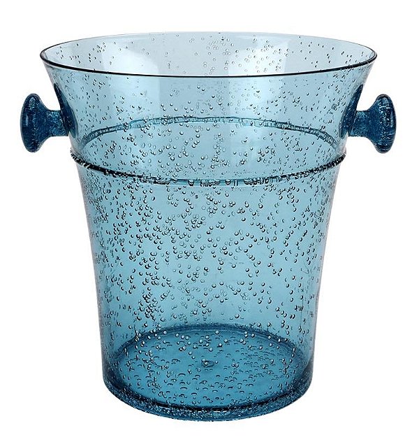 Champanheira Acrílico Azul com Bolhas