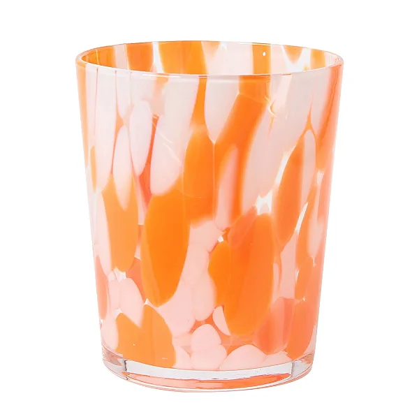 Jogo 2 Copos Vidro Aquarelle Laranja 320ml