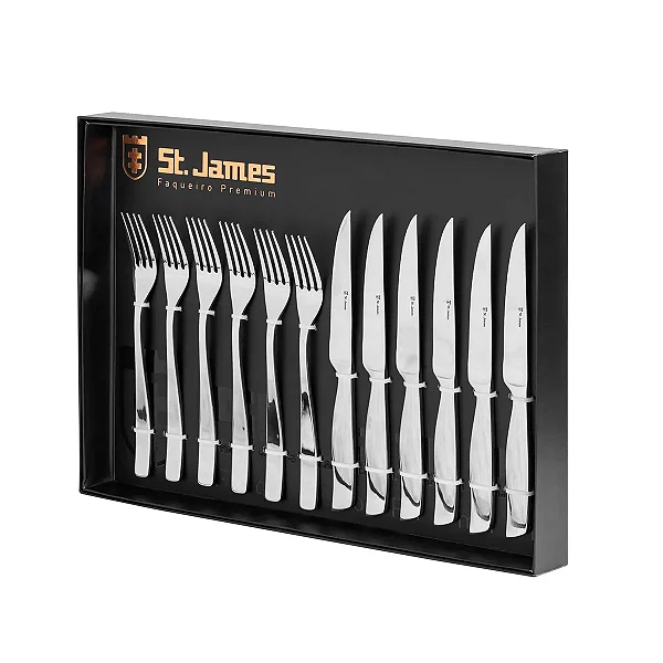 Jogo de Churrasco St. James Wish Inox 12 peças