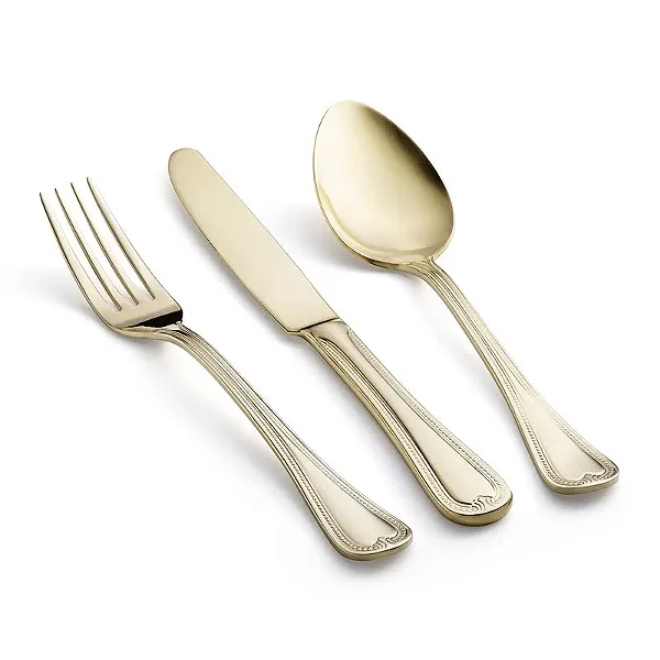 Faqueiro St James com Estojo Belle Inox Champagne Gold 101 peças