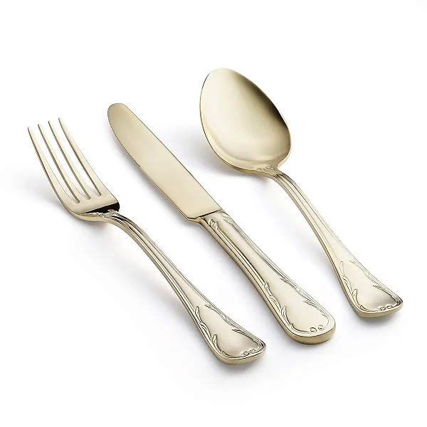 Faqueiro St James com Estojo Royale Inox Champagne Gold 101 peças