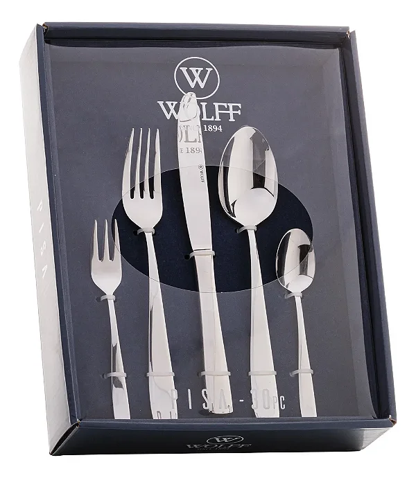 Faqueiro Pisa 30 Peças em Aço Inox