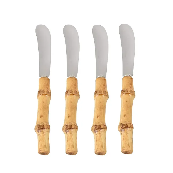 Kit 4 Espátulas para Patê Bamboo Natural Kenya