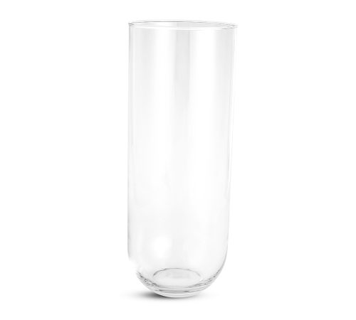 Vaso Decorativo em Vidro Transparente 18x18x47cm